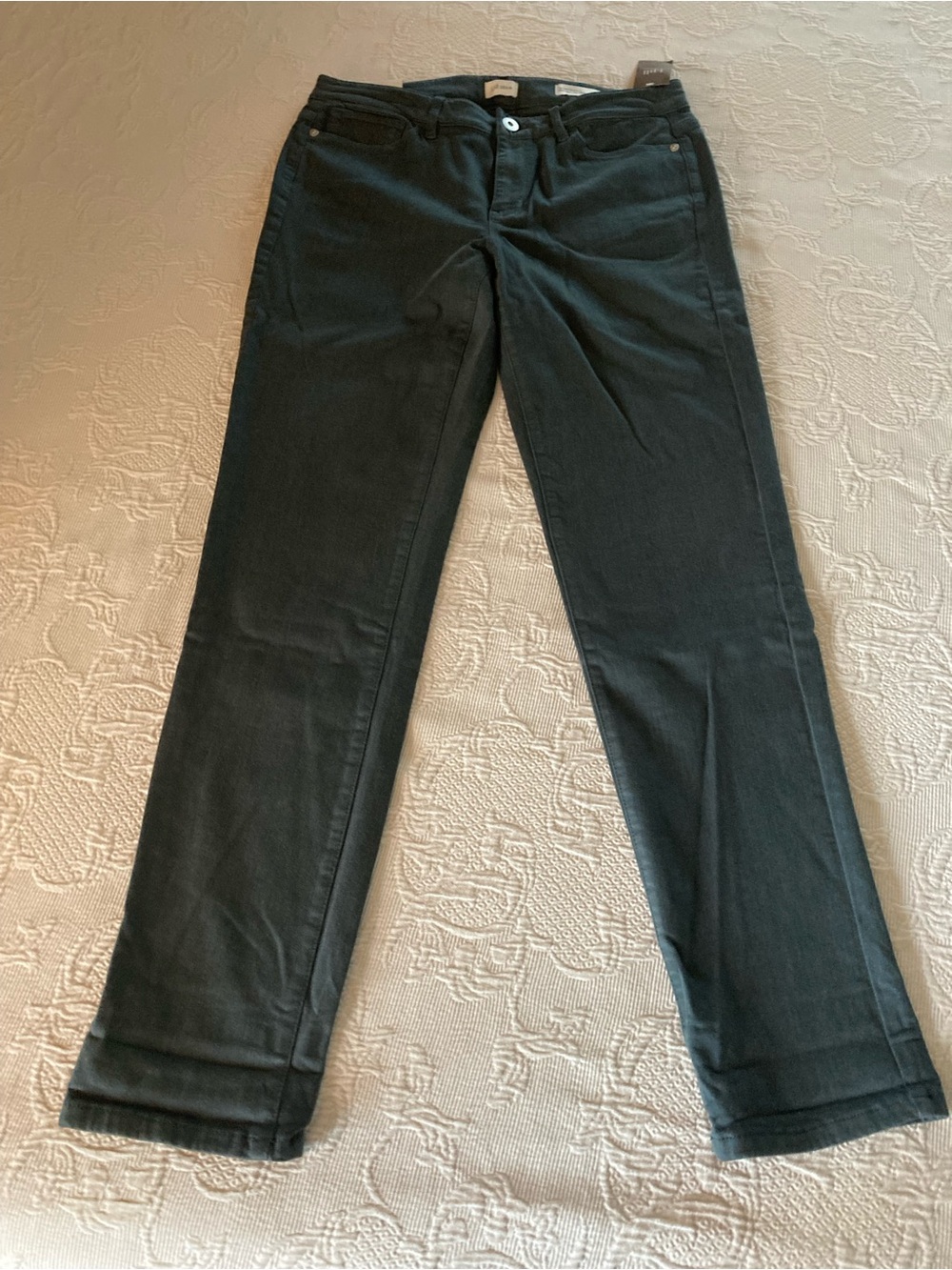 J. Jill Straight Leg Jeans in Dark Green